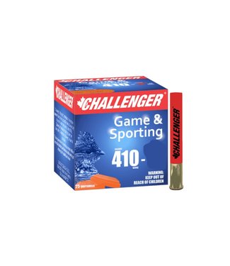CHALLENGER CHALLENGER .410 BORE - 2.50" - #6 SHOT - LEAD - GAME & SPORTING LOAD (25 SHOTSHELLS)