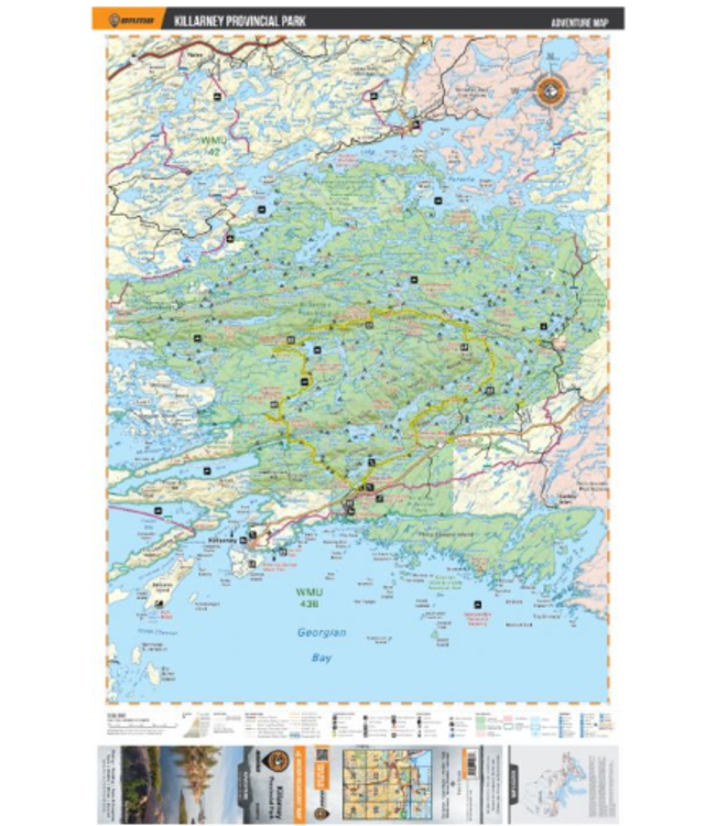 BACKROAD MAPBOOKS TOPOGRAPHIC MAP - KILLARNEY PROVINCIAL PARK - WATER  RESISTANT - Lefebvre's Source For Adventure