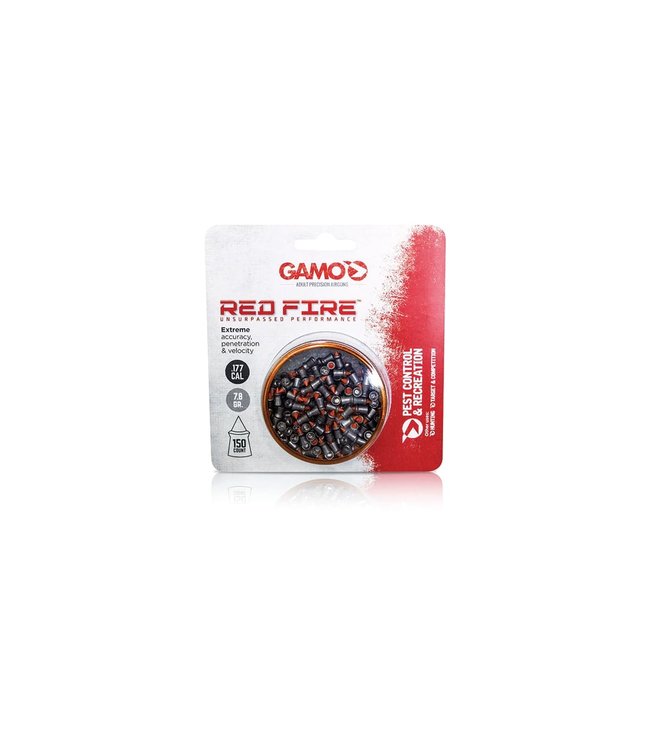 GAMO RED FIRE POLYMER-TIP .177 CAL PELLETS (POINTED TIP) - 7.8GR (150 COUNT)
