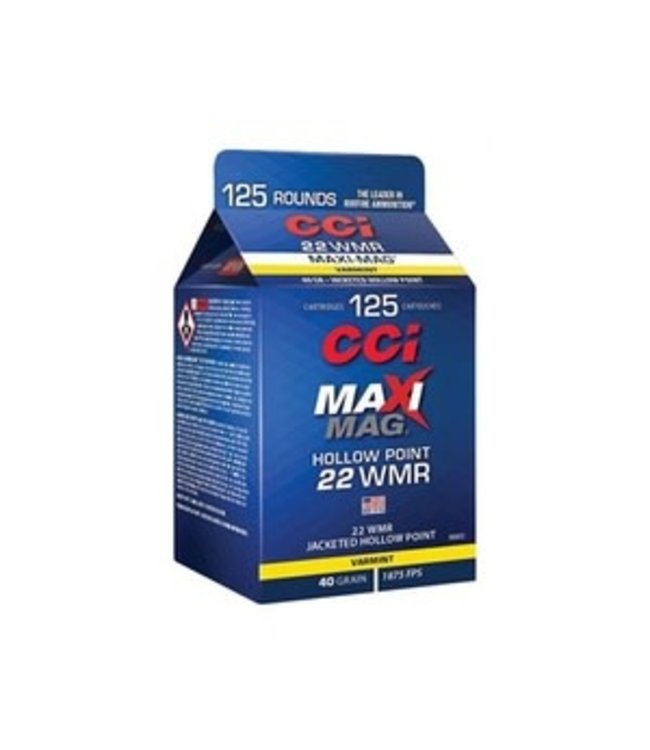 CCI .22 WMR - 40GR (HP) MAXI MAG (125 COUNT)