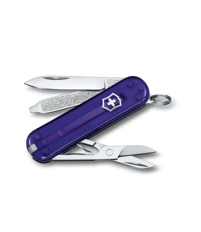 VICTORINOX CLASSIC SD - TRANSPARENT SWISS ARMY MULTI-TOOL POCKET KNIFE
