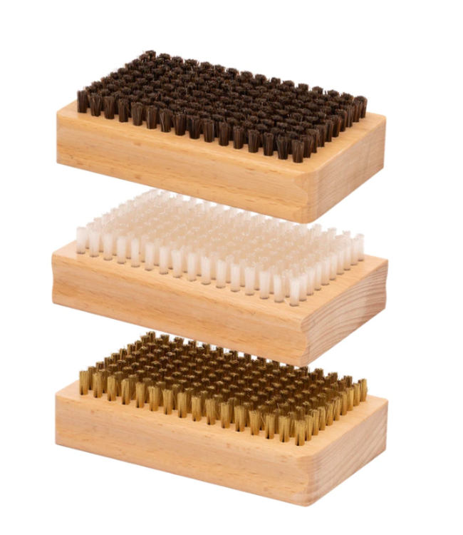 MOUNTAIN FLOW WAX BRUSH - SET (BRASS/NYLON/HORSEHAIR)