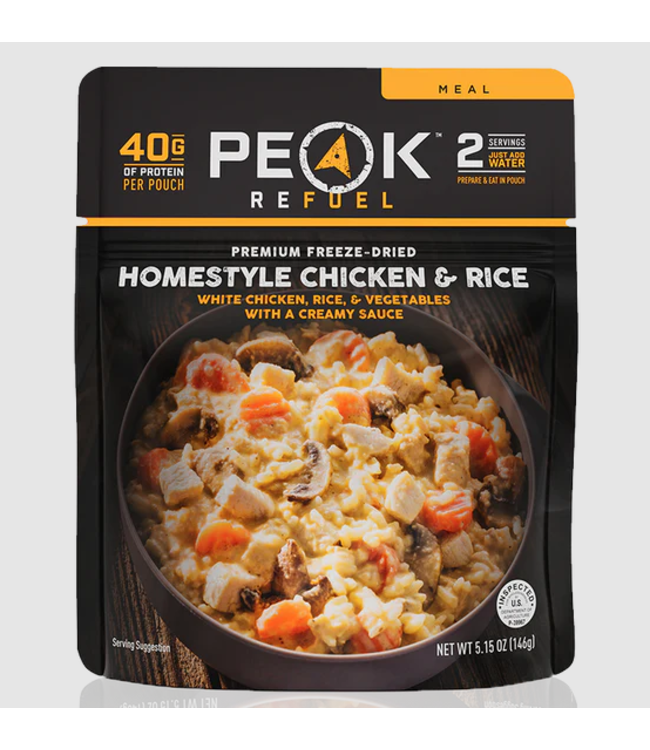 PEAK REFUEL HOMESTYLE CHICKEN & RICE MEAL