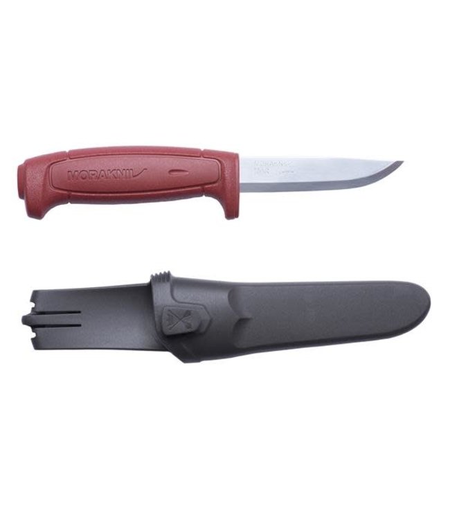 MORAKNIV BASIC 511 CARBON STEEL - FIXED BLADE KNIFE RED W/SHEATH