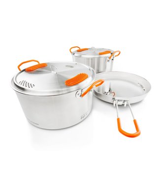 GSI OUTDOORS GSI OUTDOORS GLACIER STAINLESS BASE CAMPER COOK SET