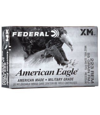 FEDERAL FEDERAL .223 REM - 55GR (FMJ) - MSR - AMERICAN EAGLE (20 CARTRIDGES)