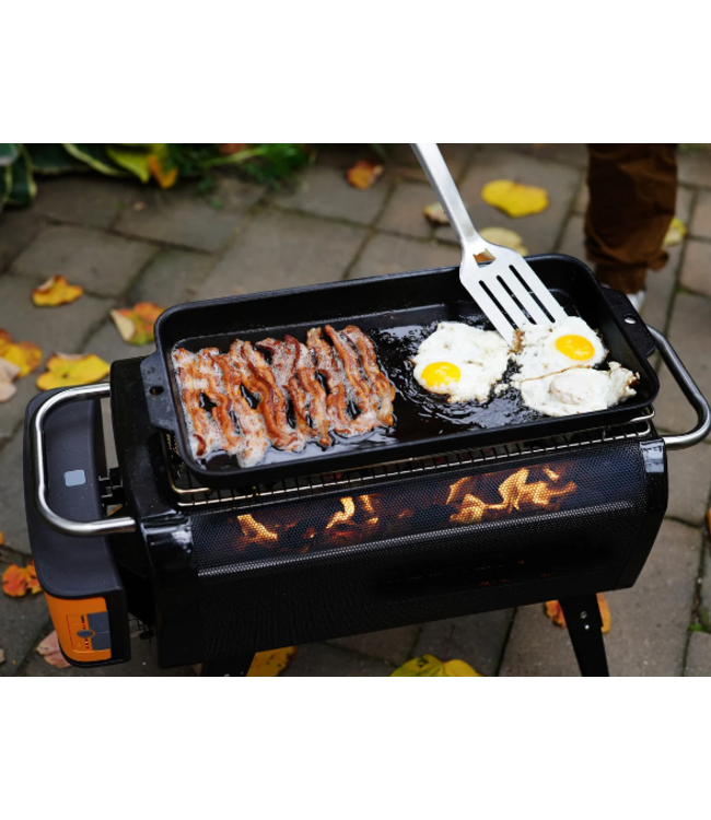 BIOLITE FIREPIT GRIDDLE - PRE-SEASONED CAST IRON OUTDOOR GRIDDLE