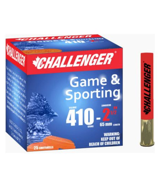 CHALLENGER CHALLENGER .410 BORE - 2.50" - #4 SHOT - LEAD - GAME & SPORTING (25 SHOTSHELLS)