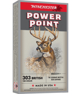 WINCHESTER WINCHESTER .303 BRITISH - 180GR (SP) - SUPER X POWER-POINT (20 CARTRIDGES)