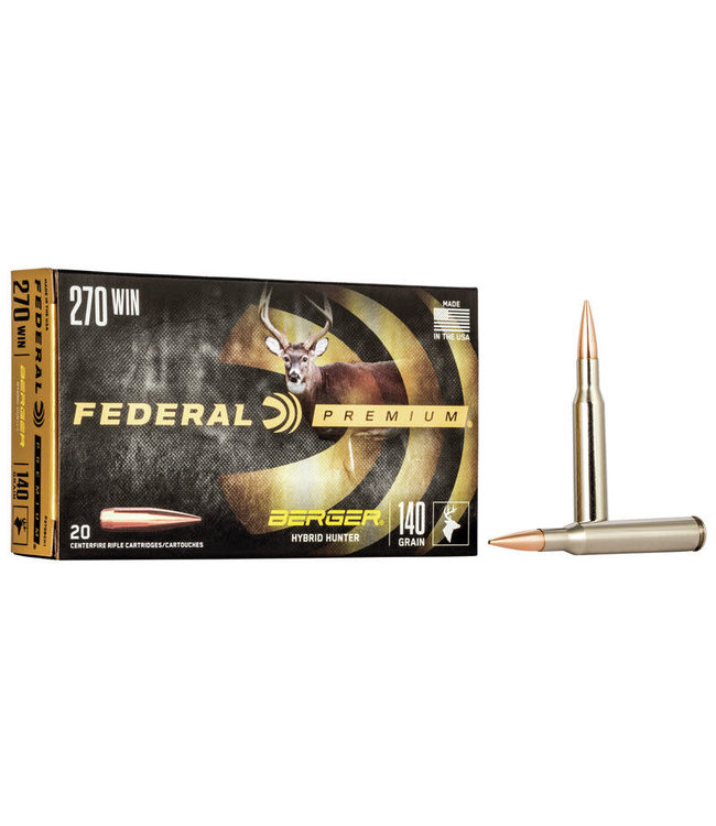 FEDERAL 270 WIN- 140GR BERGER HYBRID HUNTER (20 CARTRIDGES)