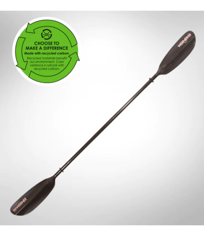 WERNER SKAGIT CARBON FIBER STRAIGHT SHAFT KAYAK PADDLE ( 2 PIECE)