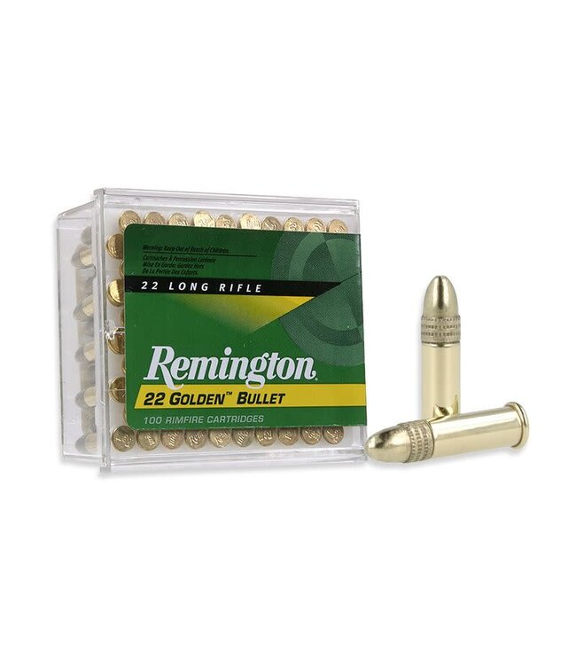 REMINGTON .22 LR - 40GR (RN) - 22 GOLDEN BULLET (100 CARTRIDGES)