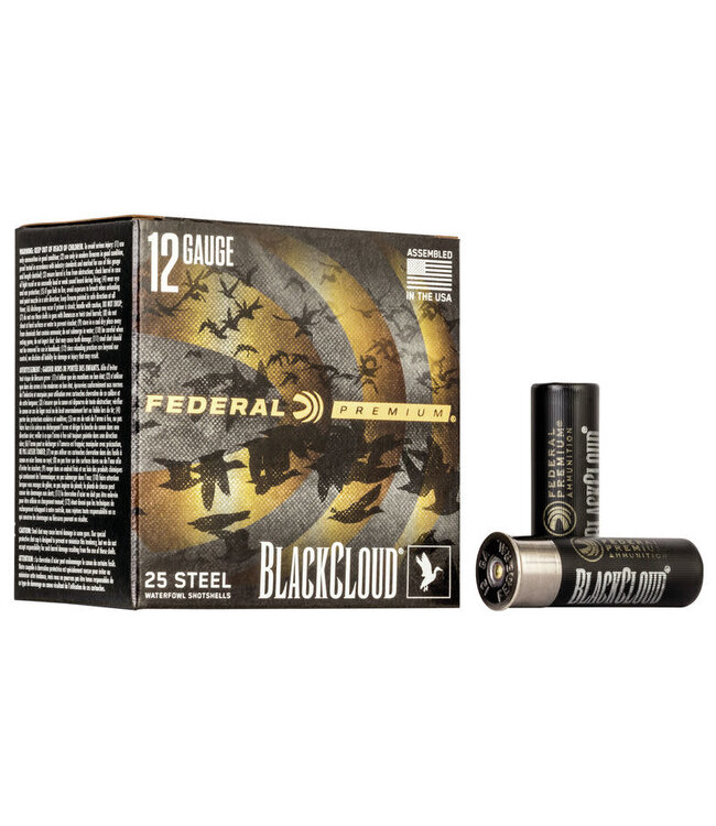 FEDERAL 12 GAUGE - 3.00" - #3 SHOT - BLACK CLOUD STEEL (25 SHOTSHELLS)