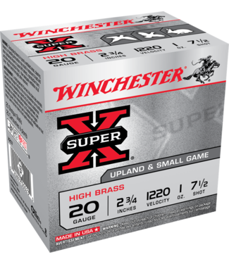 WINCHESTER WINCHESTER 20 GAUGE - 1 OZ - #7.5 SHOT SUPER X (25 SHOTSHELLS)