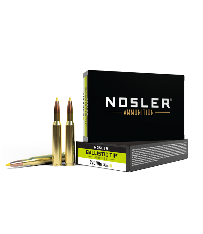 NOSLER .270 WIN 130GR(BT) (20 CARTRIDGES)