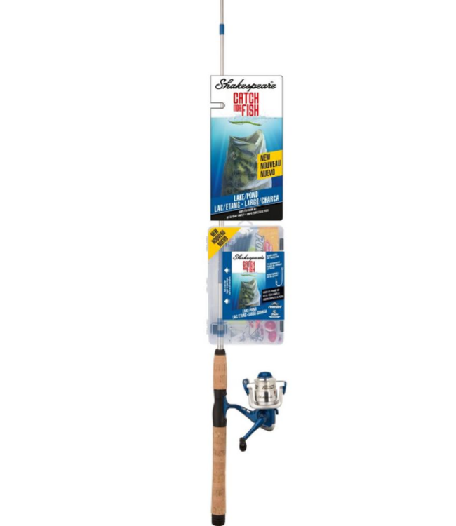 SHAKESPEARE CATCH MORE FISH LAKE POND SPINNING COMBO - 2 PIECE 6'