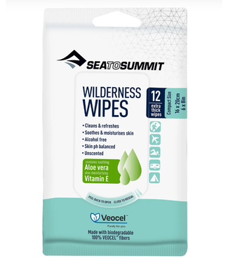 SEA TO SUMMIT SEA TO SUMMIT WILDERNESS WIPES (12 PACK)