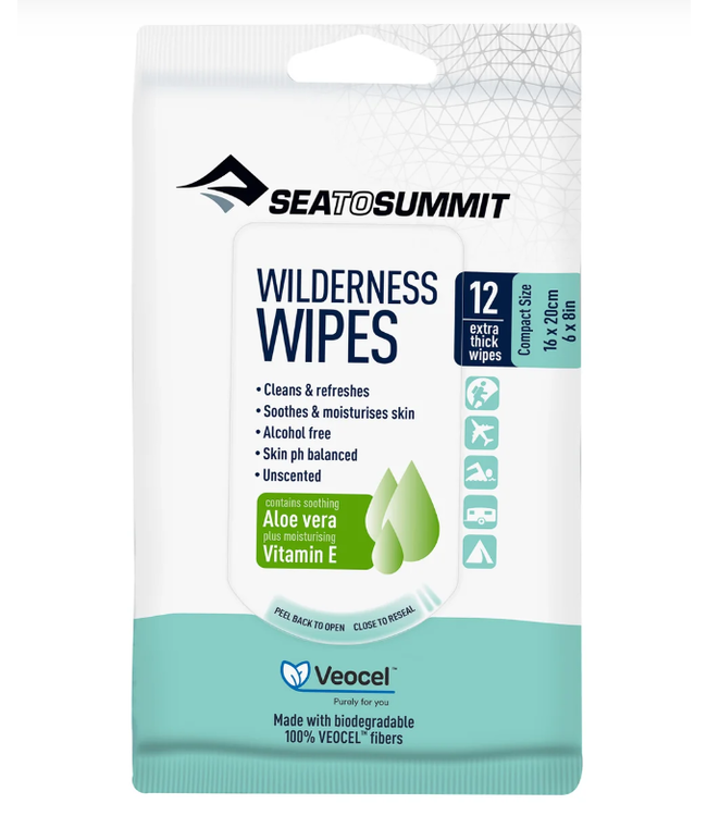 SEA TO SUMMIT WILDERNESS WIPES (12 PACK)