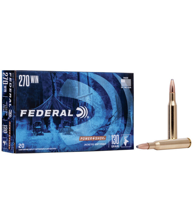 FEDERAL .270 WIN - 130GR (JSP) - POWER-SHOK (20 CARTRIDGES)