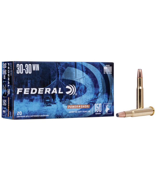 FEDERAL 30-30 WIN - 150GR (JSP) POWER SHOK (20 CARTRIDGES)