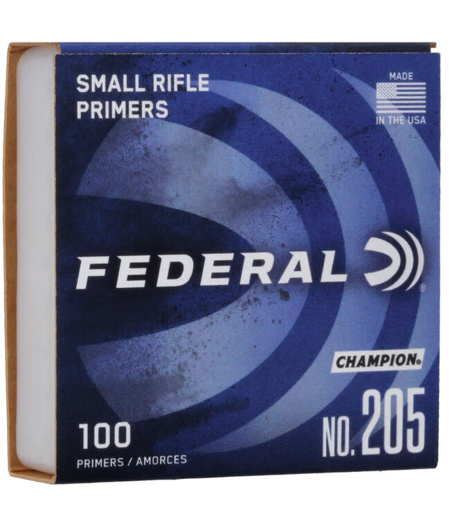 FEDERAL SMALL RIFLE PRIMERS NO.205 (100 COUNT)