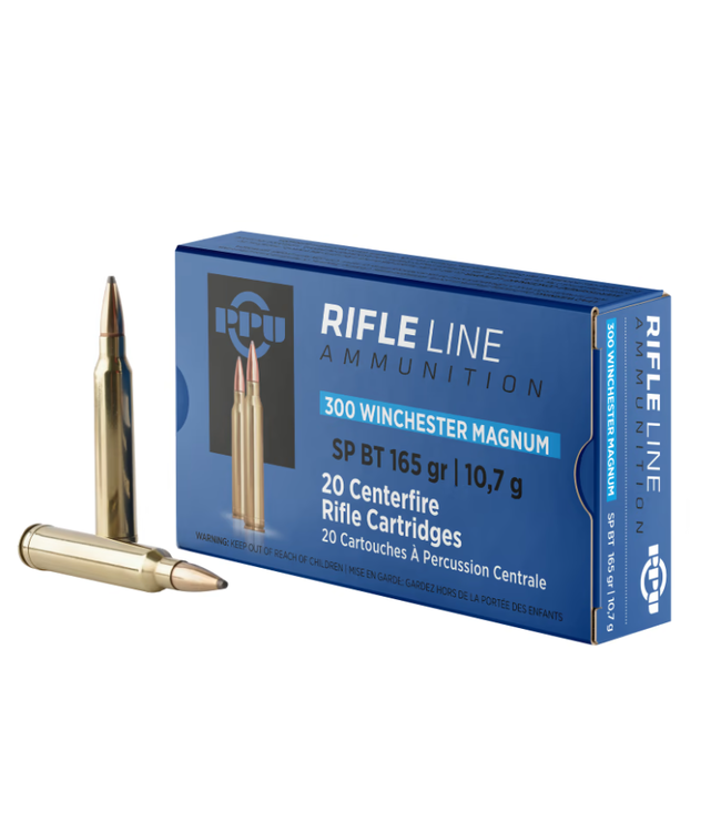 PPU 300 WIN MAG - 180GR(SP) RIFLE LINE (20 CARTRIDGES