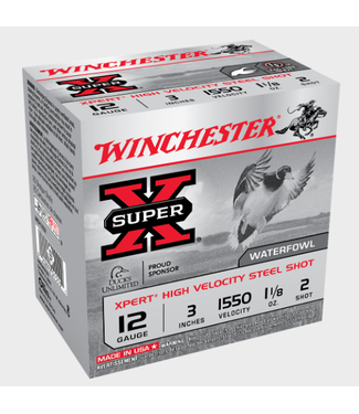 WINCHESTER WINCHESTER 12 GAUGE - 3" - #2 SHOT - XPERT HIGH VELOCITY STEEL SHOT - WATERFOWL (25 SHOTSHELLS)