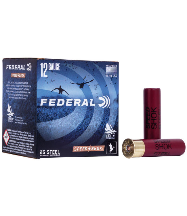 FEDERAL 12-GAUGE - 3.50" - #2 SHOT - SPEED-SHOK - STEEL WATERFOWL LOAD (25 SHOTSHELLS)