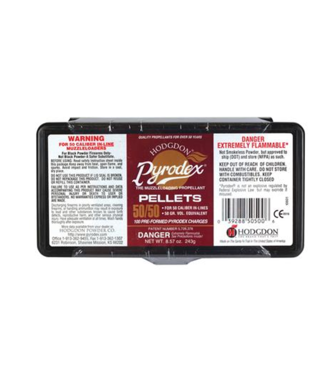 HODGDON .50 CAL - 50GR PYRODEX PELLETS (100 COUNT)