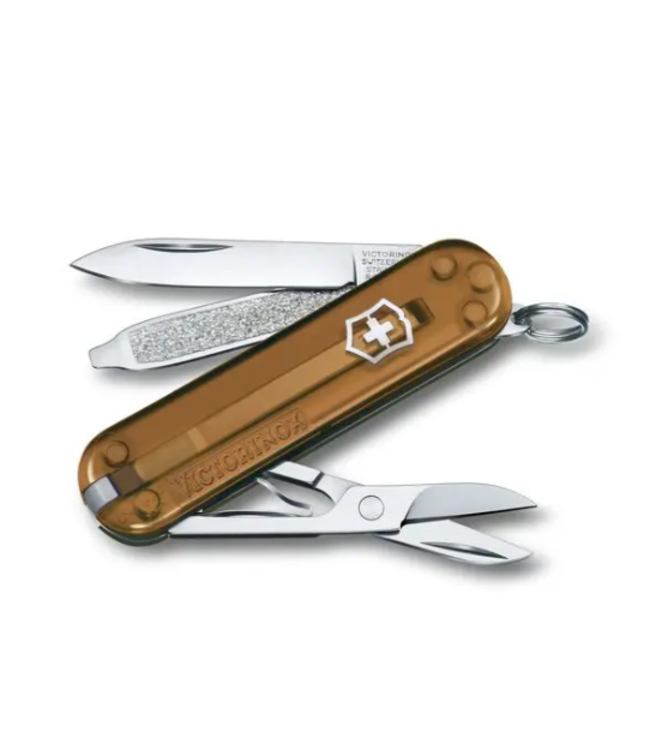 VICTORINOX CLASSIC SD - TRANSPARENT SWISS ARMY MULTI-TOOL POCKET KNIFE