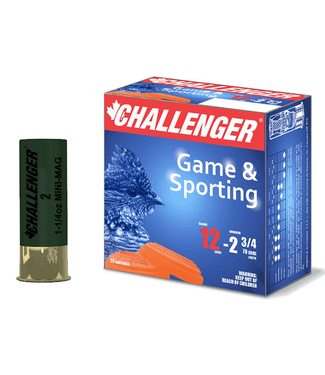 CHALLENGER CHALLENGER 12 GAUGE - 1-1/4 OZ - 1-3/4" #2 SHOT MINI MAG (25 SHOTSHELLS)