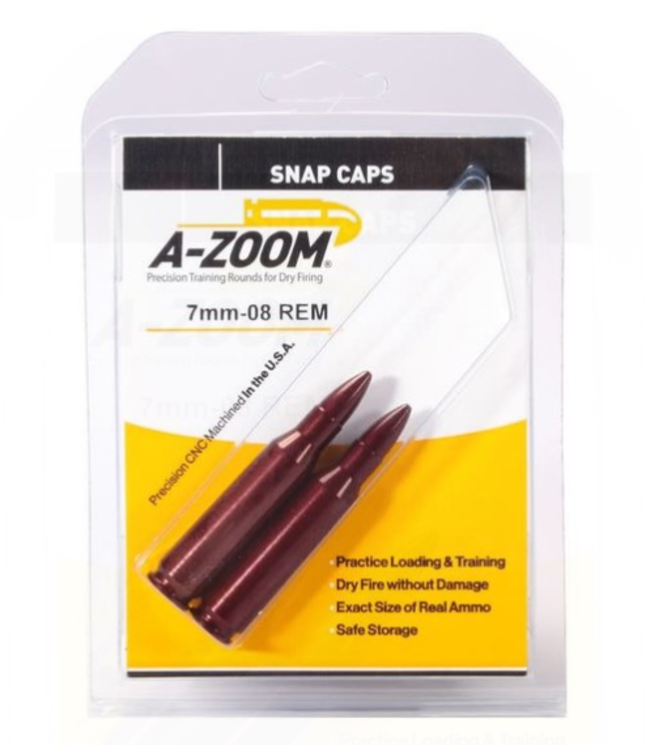 A-ZOOM SNAP CAPS - 7MM-08 REM (2 PACK)
