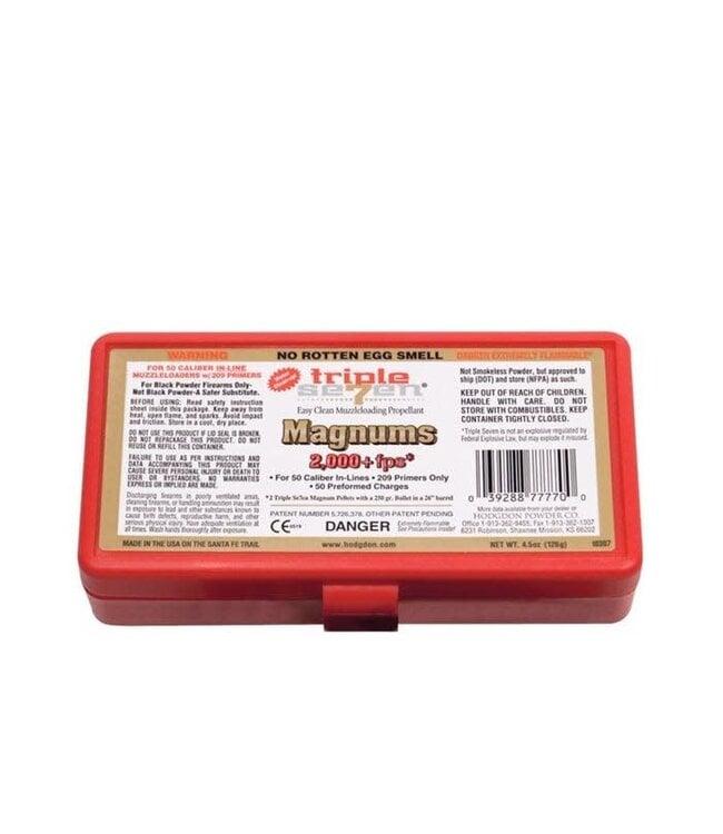 HODGDON TRIPLE SEVEN MAGNUM MUZZLELOADING PROPELLANT - 60GR - .50 CAL