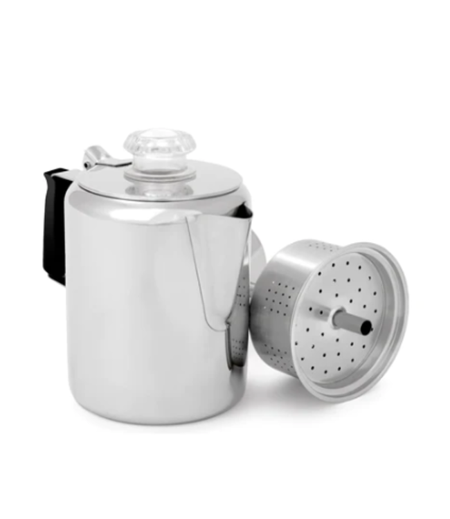 GSI OUTDOORS GLACIER STAINLESS STEEL PERCOLATOR