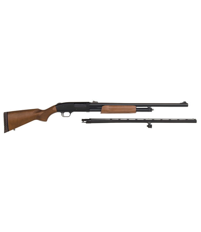 MOSSBERG 500 COMBO FIELD/DEER PUMP-ACTION SHOTGUN (5 ROUND) 12 GAUGE - WOOD STOCK - 24" - 28" BARRELS