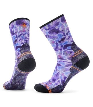 SMARTWOOL WOMEN'S SMARTWOOL HIKE LIGHT CUSHION FLORAL PRINT CREW SOCKS