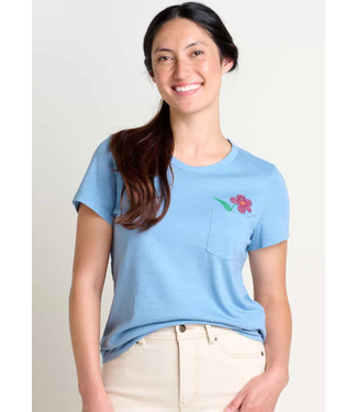 TOAD & CO WOMEN'S TOAD & CO EMBROIDERED PRIMO SHORT SLEEVE CREW
