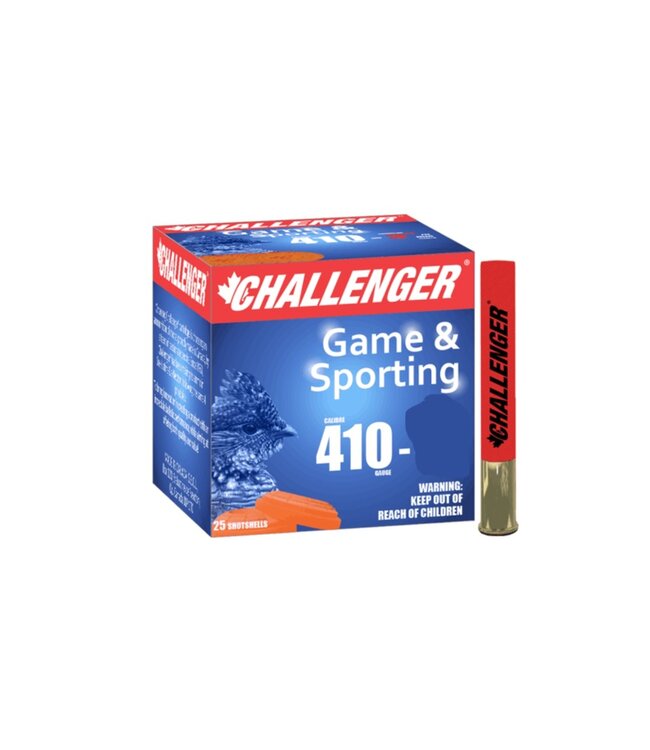 CHALLENGER .410 BORE - 3.00" - #6 SHOT - LEAD - SPORTING & GAME (25 SHOTSHELLS)
