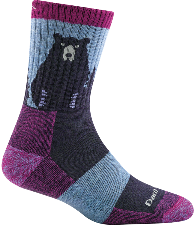WOMEN'S DARN TOUGH BEAR TOWN MICRO CREW LIGHTWEIGHT  HIKING SOCKS