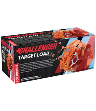 CHALLENGER CHALLENGER 12 GAUGE  #8 SHOT - 1-1/8 OZ 2.75" - TARGET LOAD (100 SHOTSHELLS)