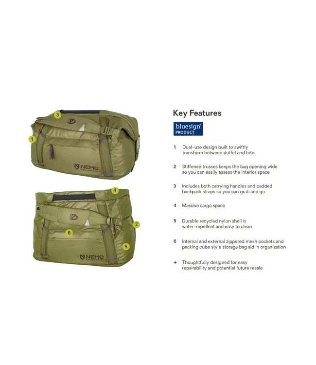 DOUBLE HAUL  30L CONVERTIBLE DUFFEL & TOTE