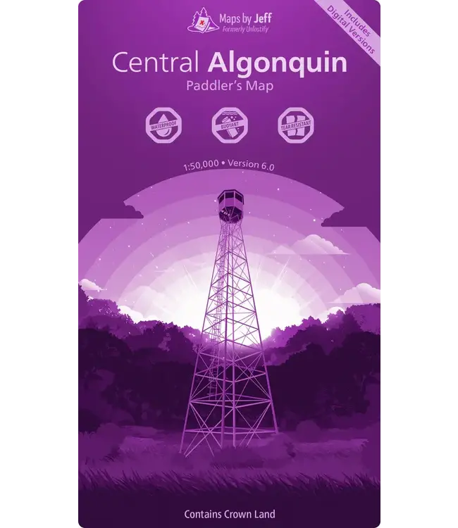 MAPS BY JEFF CENTRAL ALGONQUIN - PADDLER'S MAP