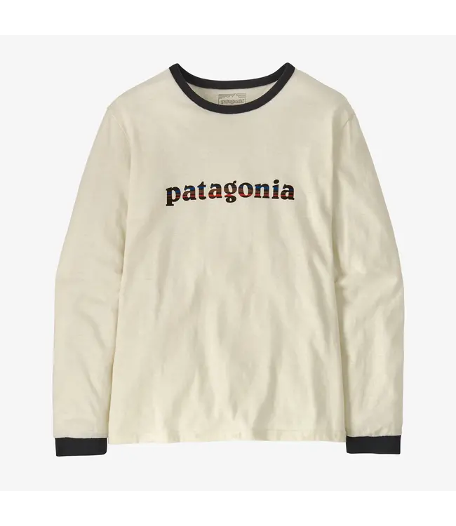 WOMEN'S PATAGONIA LONG-SLEEVED '73 TEXT LOGO RESPONSIBILI-TEE