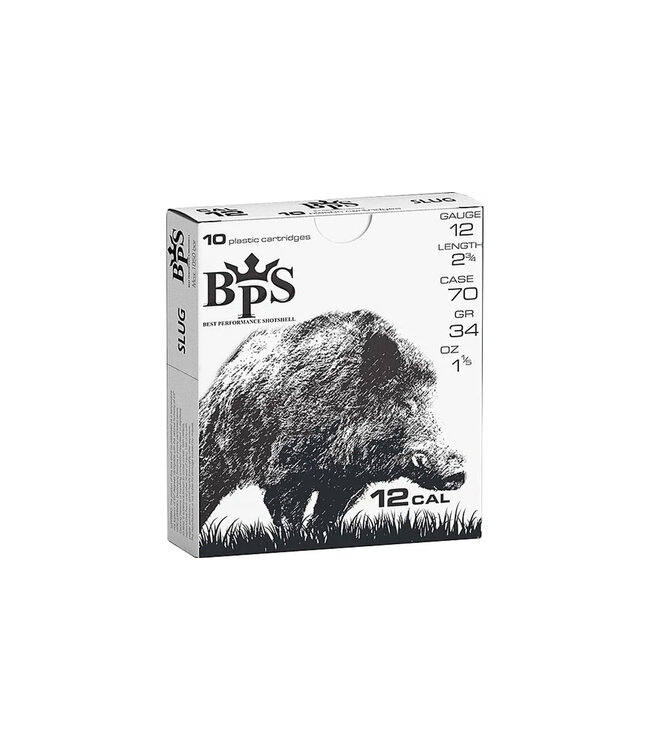 BEST PERFORMANCE SHOTSHELL (BPS) 12 GAUGE SLUG - 1-1/5 OZ 2.75" (10 SHOTSHELLS)