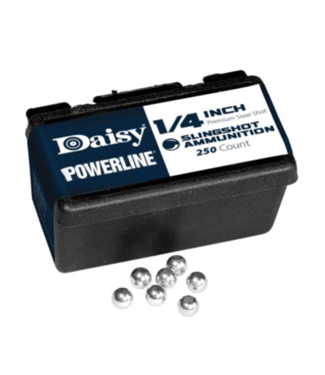 DAISY PREMIUM 1/4" STEEL SLINGSHOT AMMO (250 PACK)