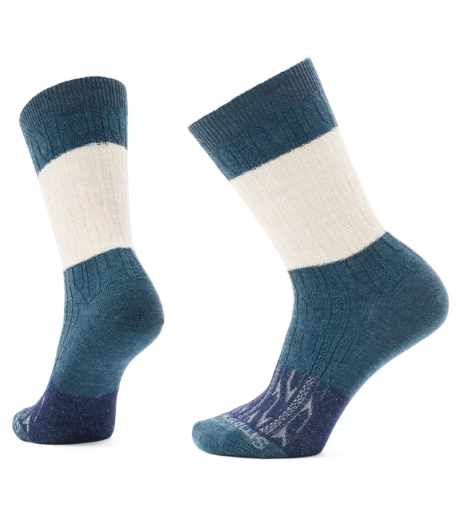 MEN'S SMARTWOOL EVERYDAY COLOR BLOCK CABLE CREW SOCKS