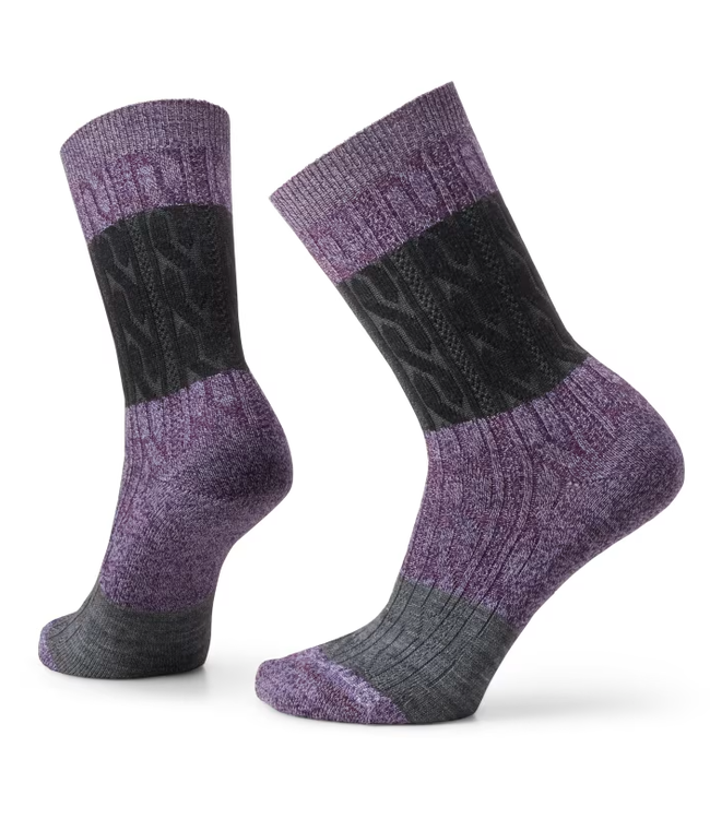 MEN'S SMARTWOOL EVERYDAY COLOR BLOCK CABLE CREW SOCKS