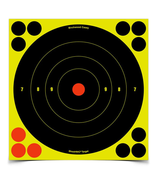BIRCHWOOD CASEY SHOOT-N-C 8" BULL'S-EYE TARGETS (6 PACK)