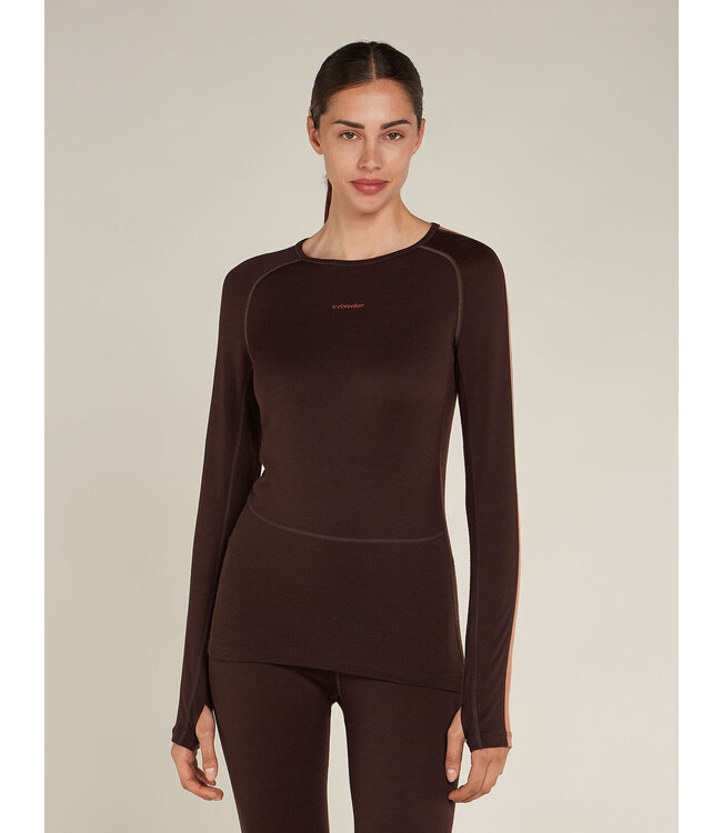 WOMEN'S ICEBREAKER 260 ZONEKNIT LONG SLEEVE CREWE THERMAL TOP