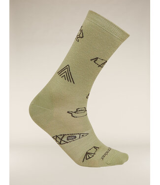 ICEBREAKER MEN'S ICEBREAKER MERINO LIFESTYLE ULTRALIGHT CREW SOCKS CAMP ESSENTIAL